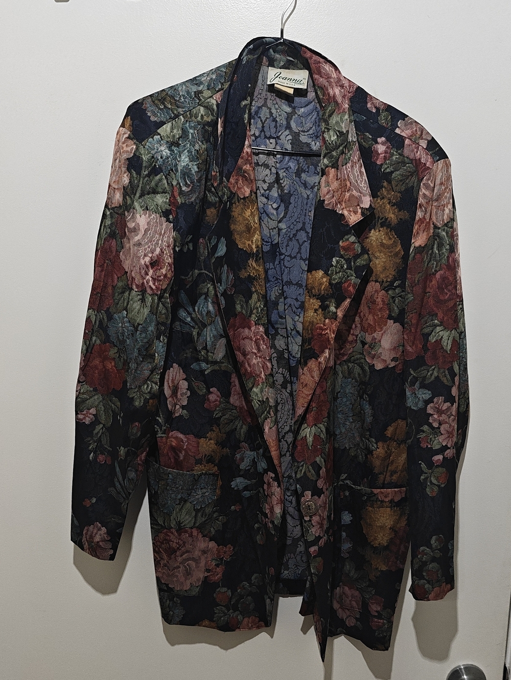 Jeannie Floral Blazer Jacket - Black Multicolor